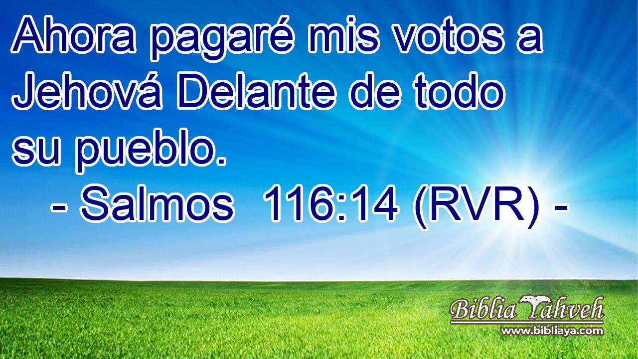 Ahora pagaré mis votos a Jehová Delante de todo su pueblo.