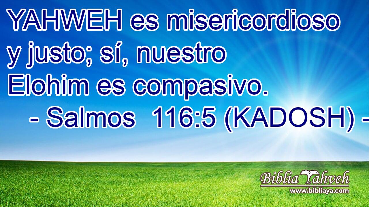  YAHWEH es misericordioso y justo; sí, nuestro Elohim es compasivo. 