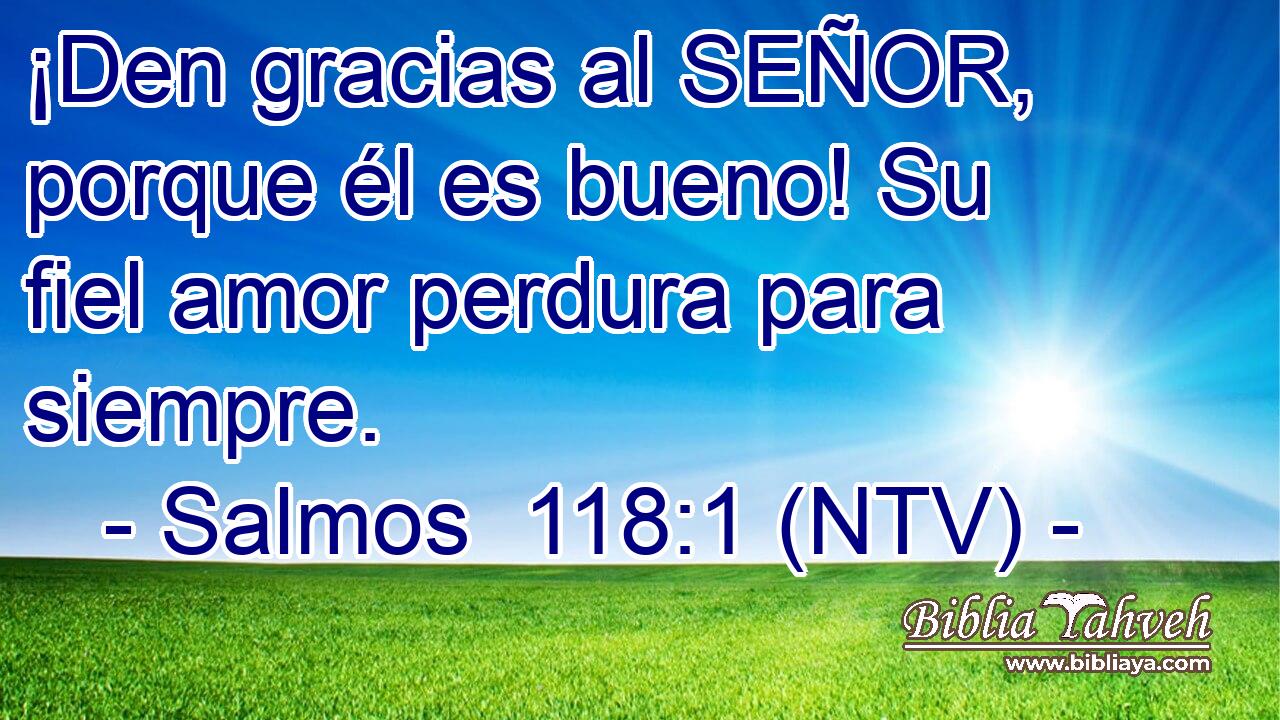 ¡Den gracias al SEÑOR, porque él es bueno! Su fiel amor perdura para siempre.