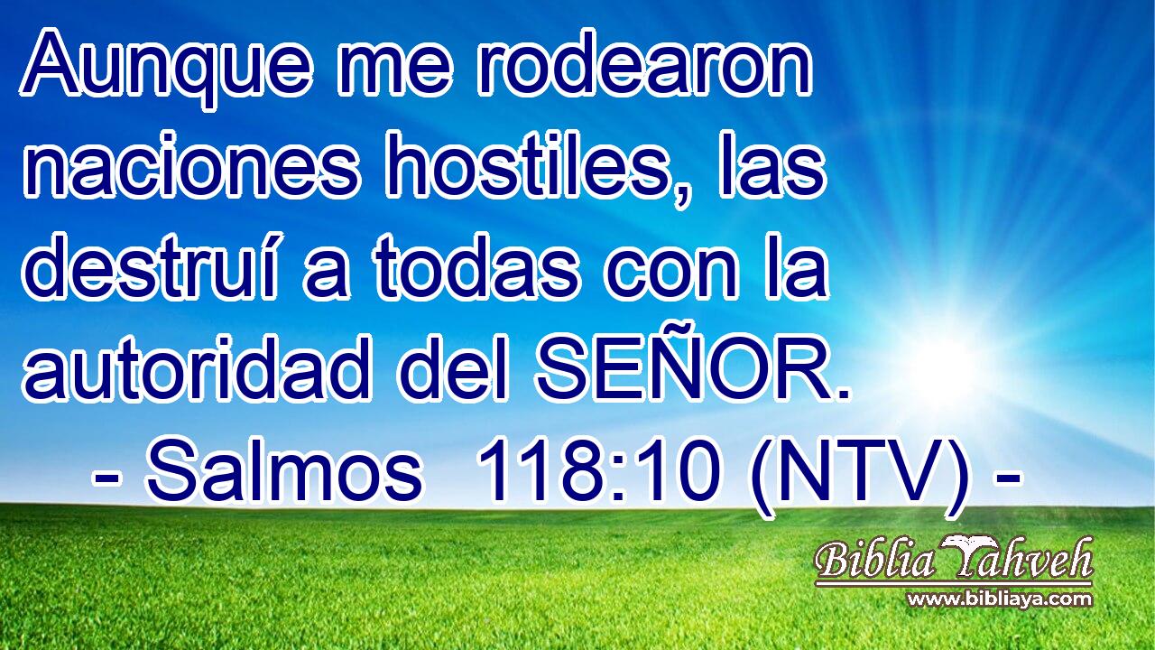 Aunque me rodearon naciones hostiles, las destruí a todas con la autoridad del SEÑOR.
