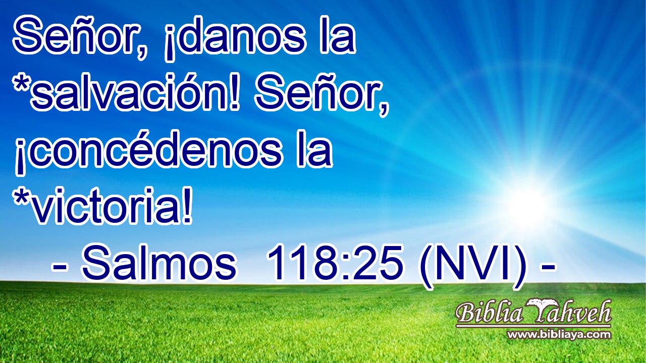  Señor, ¡danos la *salvación! Señor, ¡concédenos la *victoria! 