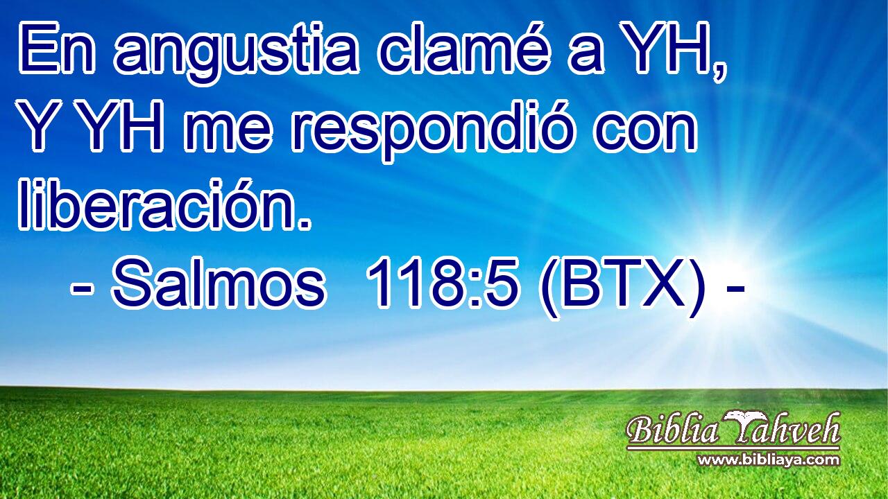 En angustia clamé a YH, Y YH me respondió con liberación.