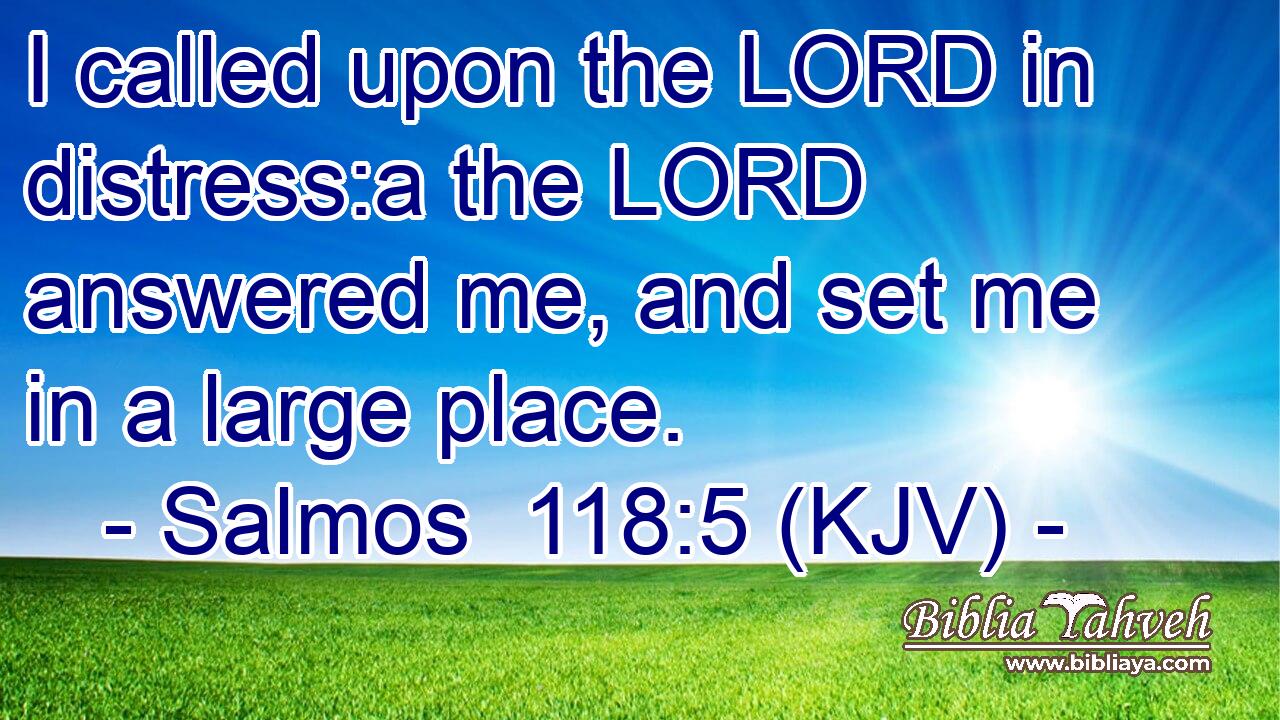 I called upon the LORD in distress:a the LORD answered me, and set me in a large place.