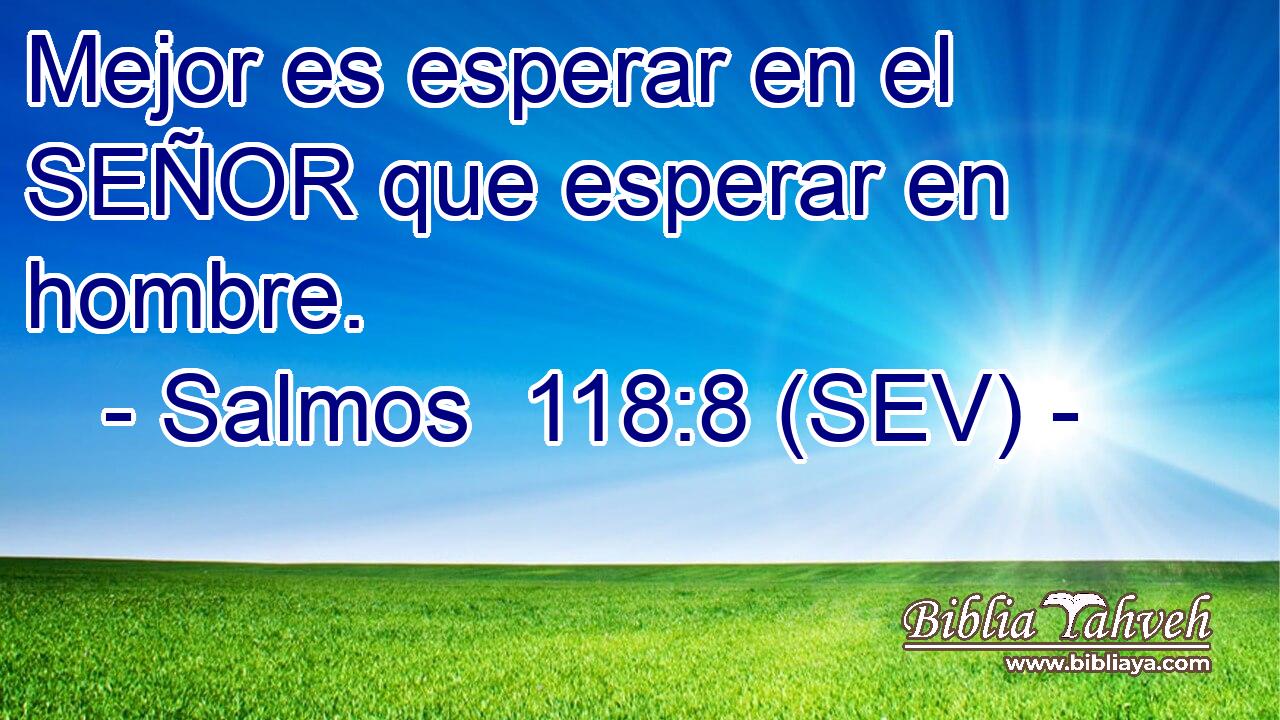 Mejor es esperar en el SEÑOR que esperar en hombre.