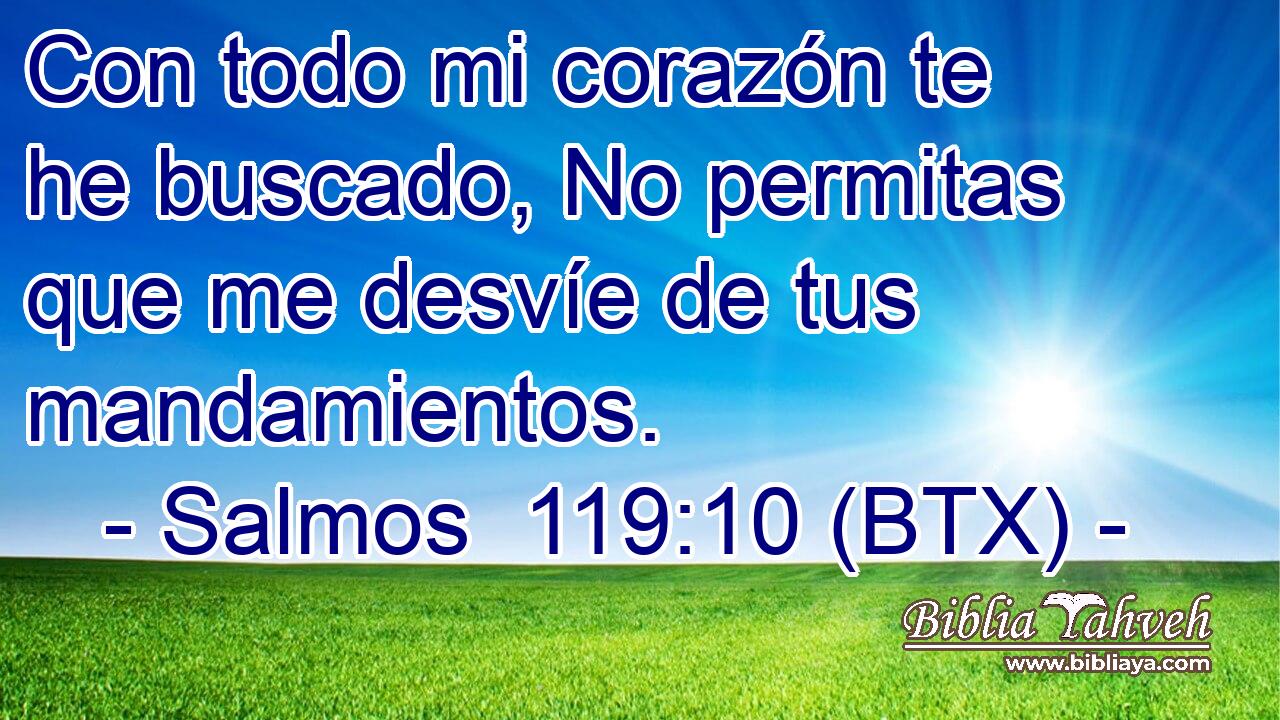 Con todo mi corazón te he buscado, No permitas que me desvíe de tus mandamientos.