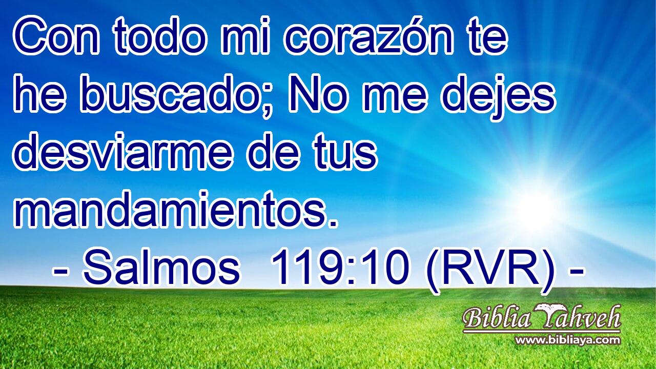 Con todo mi corazón te he buscado; No me dejes desviarme de tus mandamientos.