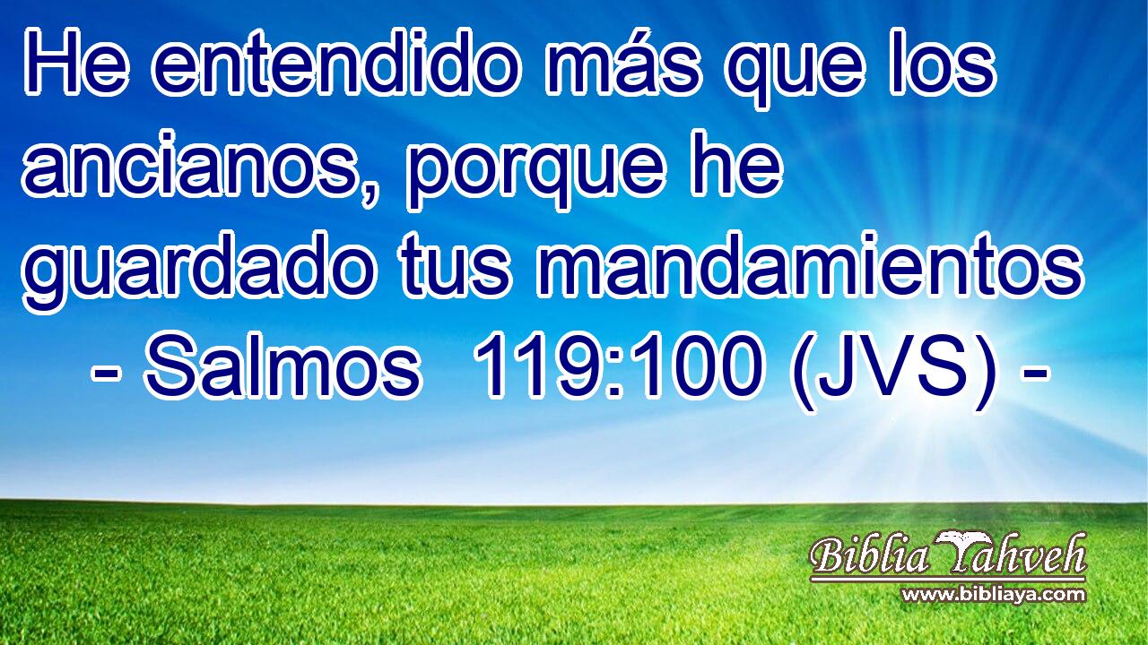 He entendido más que los ancianos, porque he guardado tus mandamientos