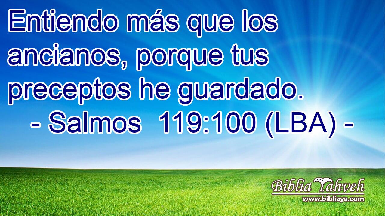 Entiendo más que los ancianos, porque tus preceptos he guardado.