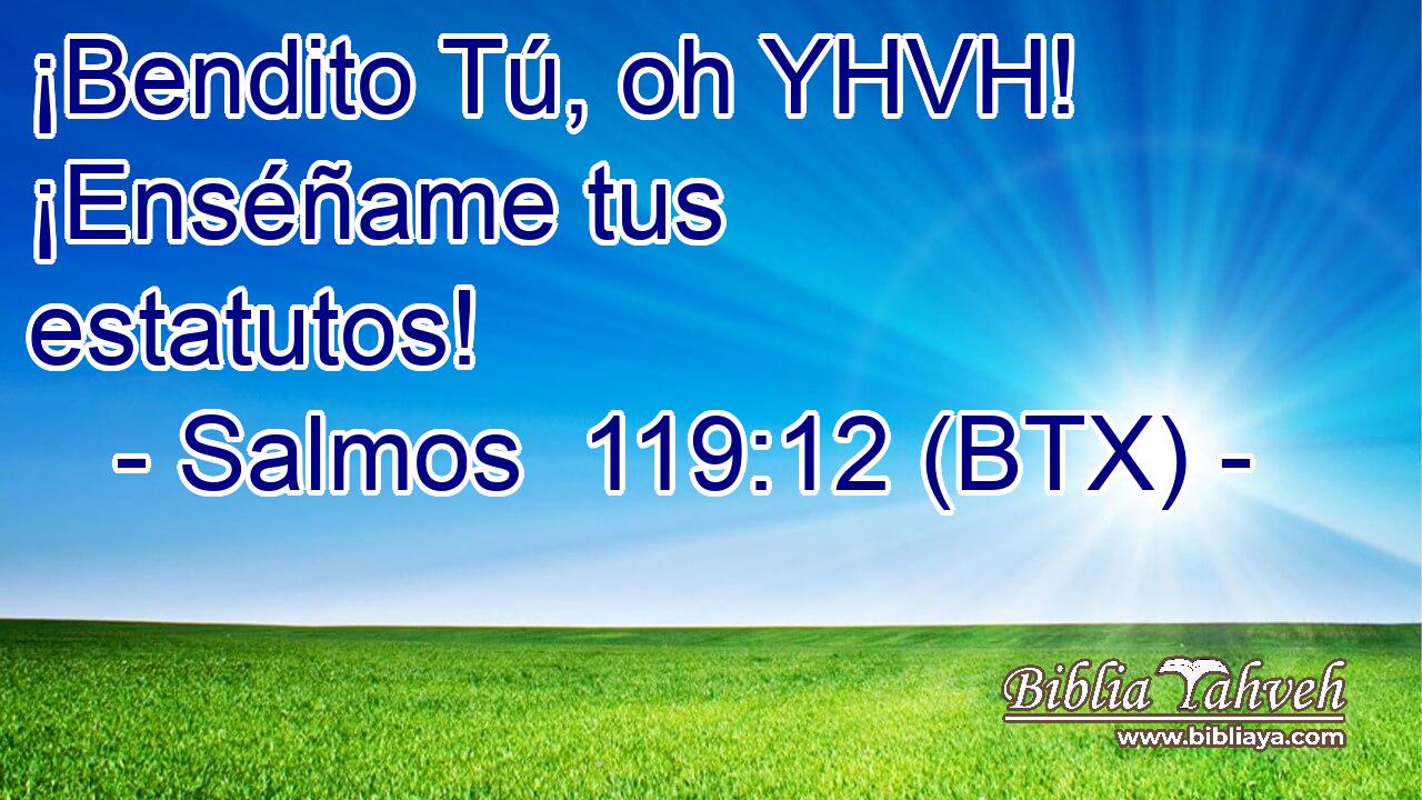 ¡Bendito Tú, oh YHVH! ¡Enséñame tus estatutos!