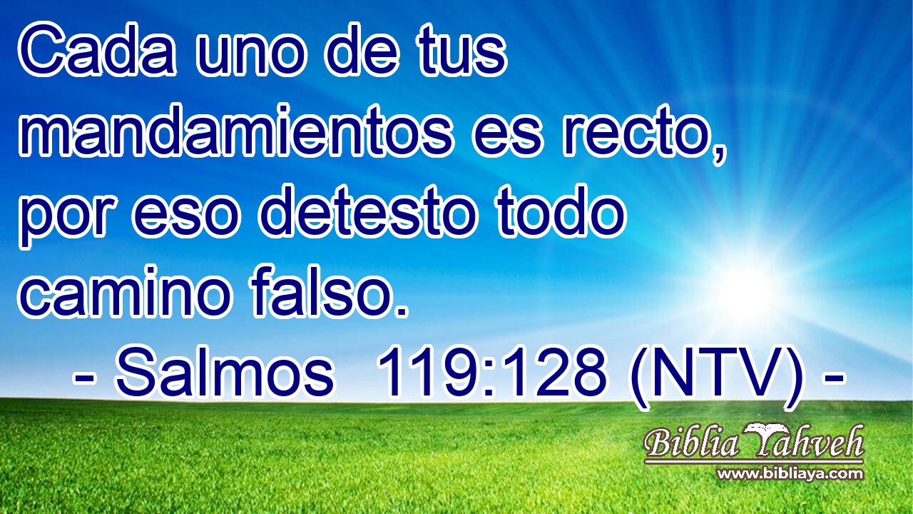 Cada uno de tus mandamientos es recto, por eso detesto todo camino falso.