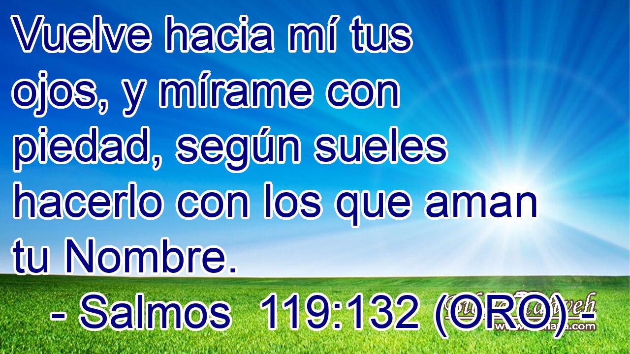  Vuelve hacia mí tus ojos, y mírame con piedad, según sueles hacerlo con los que aman tu Nombre. 