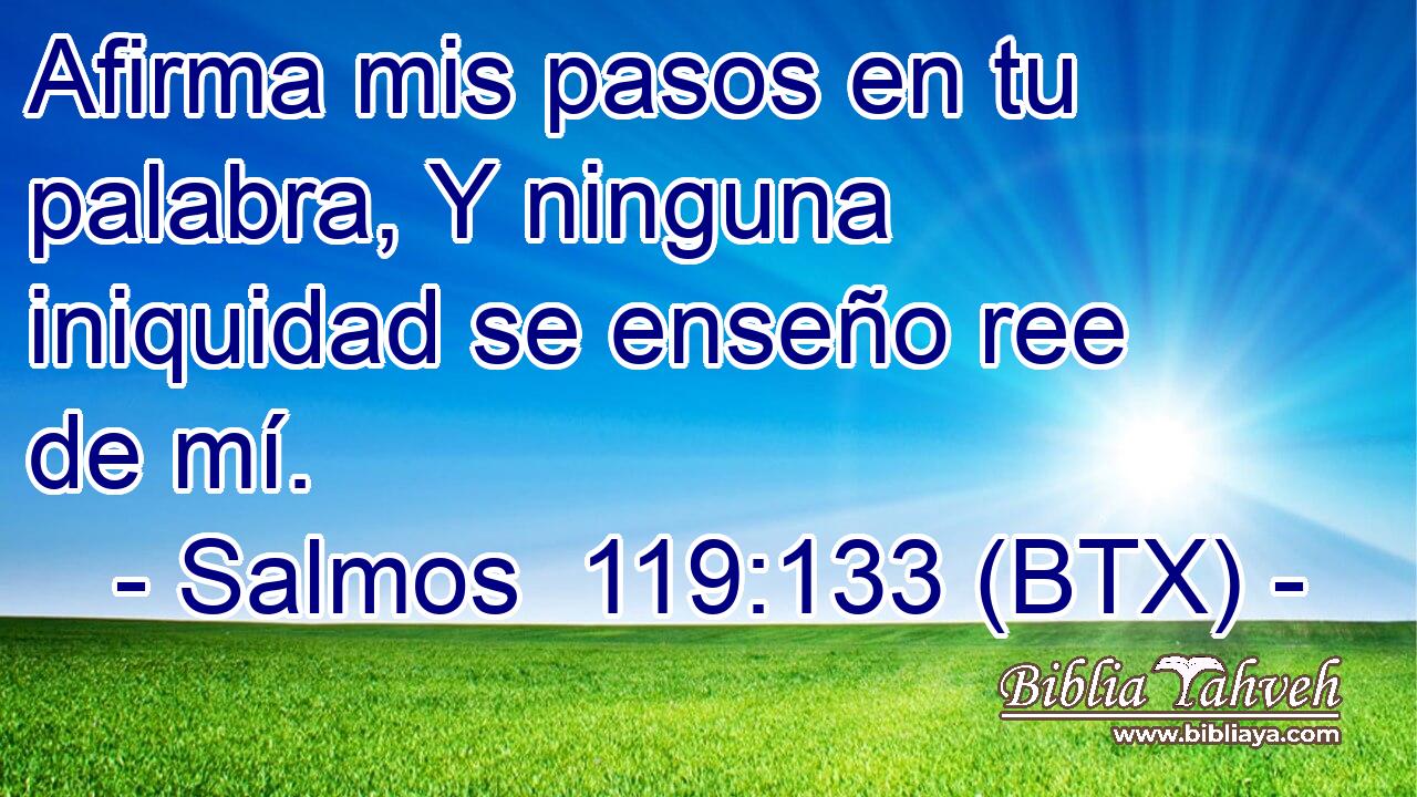 Afirma mis pasos en tu palabra, Y ninguna iniquidad se enseño ree de mí.