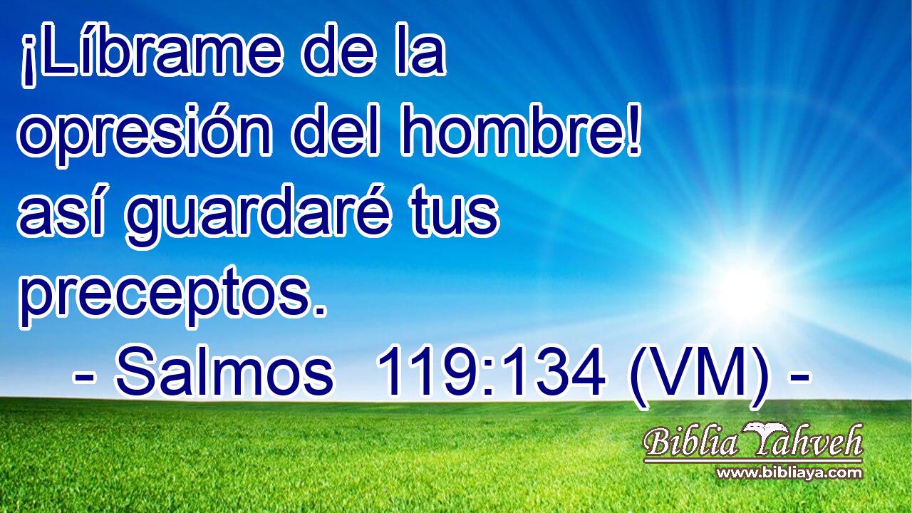  ¡Líbrame de la opresión del hombre! así guardaré tus preceptos. 