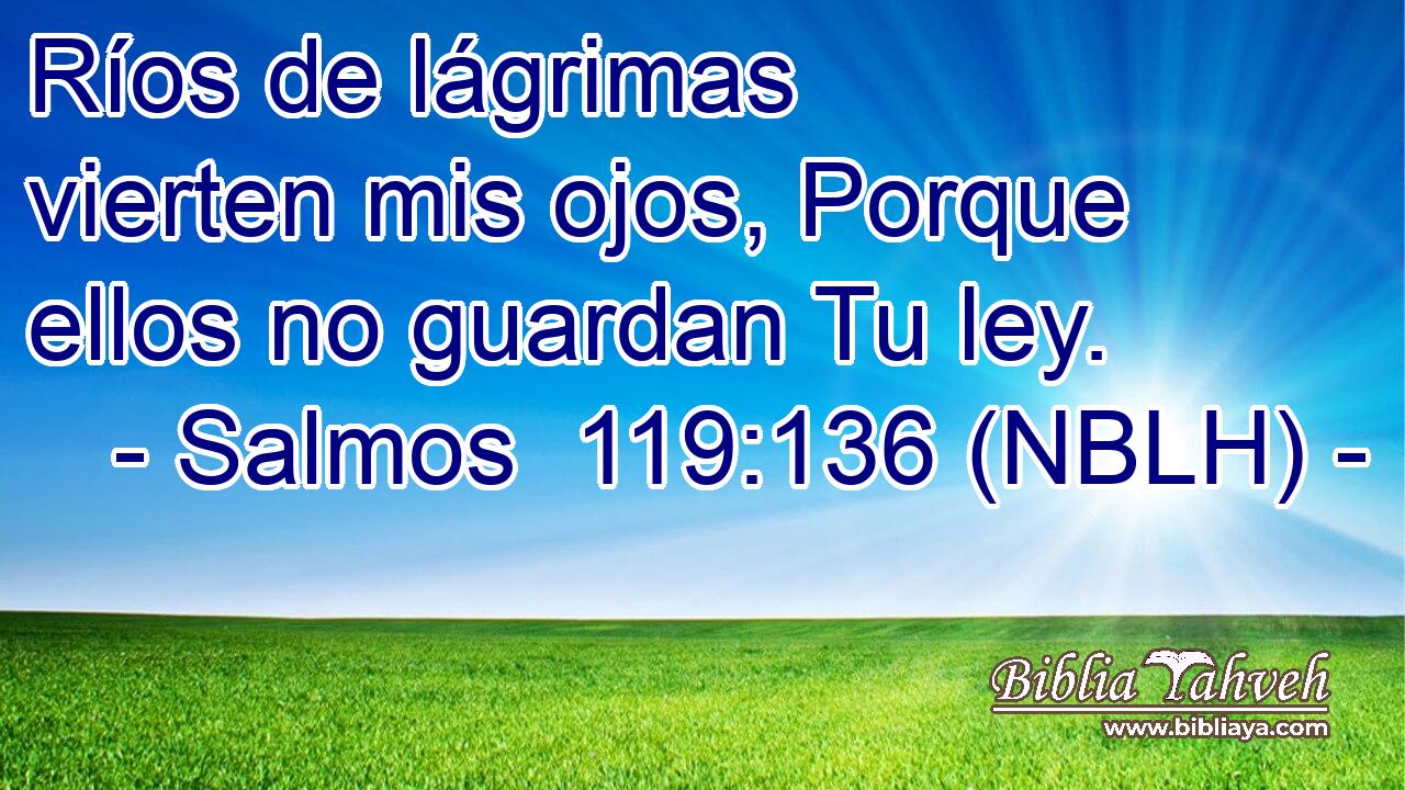  Ríos de lágrimas vierten mis ojos, Porque ellos no guardan Tu ley. 
