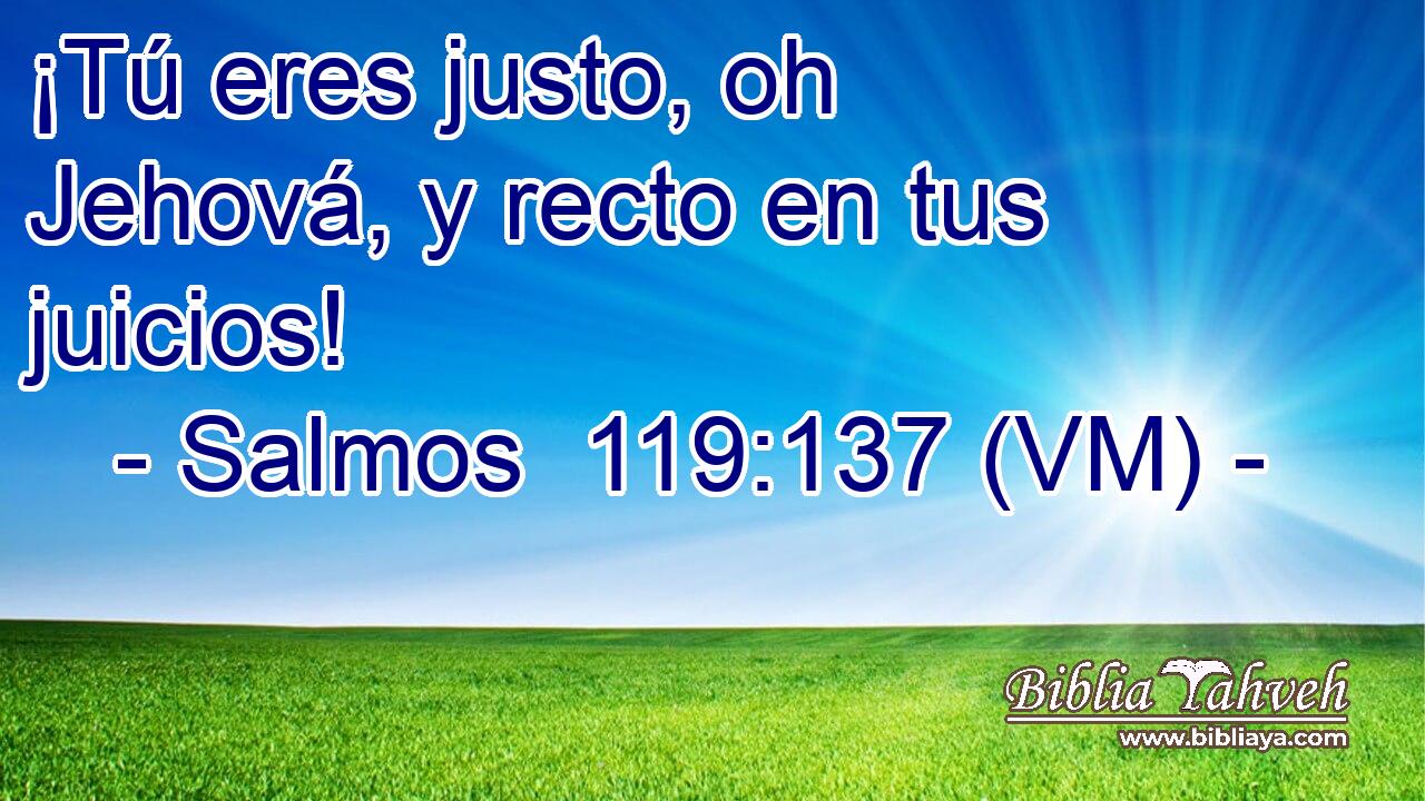  ¡Tú eres justo, oh Jehová, y recto en tus juicios! 