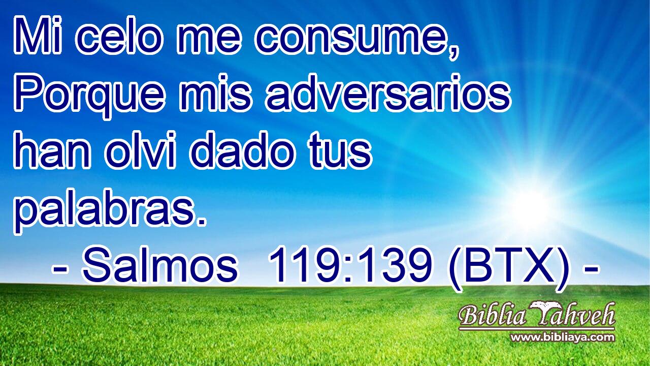 Mi celo me consume, Porque mis adversarios han olvi dado tus palabras.