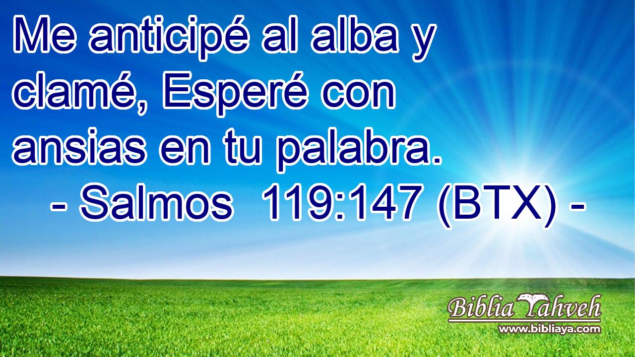 Me anticipé al alba y clamé, Esperé con ansias en tu palabra.