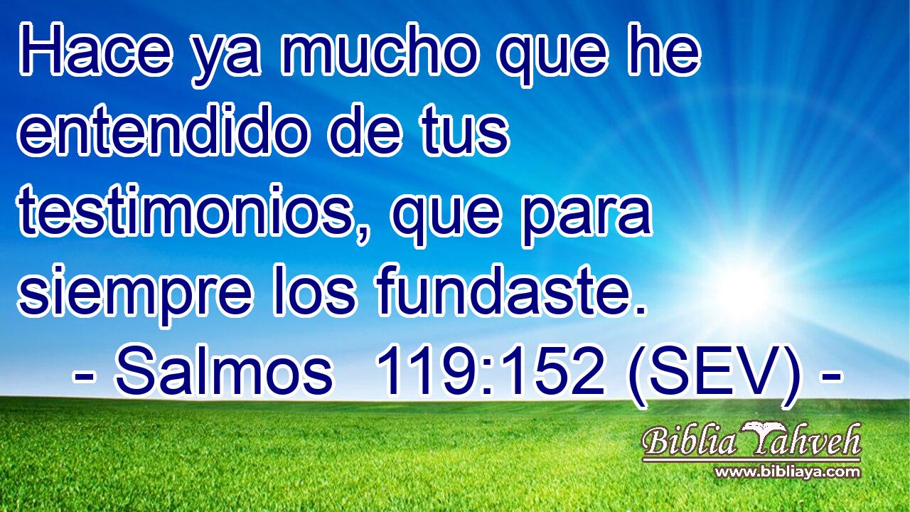 Hace ya mucho que he entendido de tus testimonios, que para siempre los fundaste.