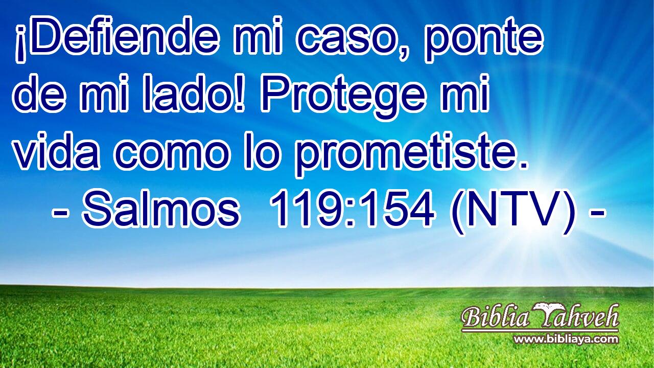¡Defiende mi caso, ponte de mi lado! Protege mi vida como lo prometiste.