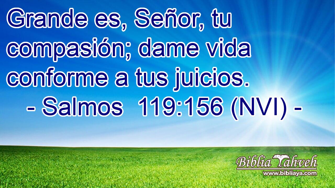  Grande es, Señor, tu compasión; dame vida conforme a tus juicios. 
