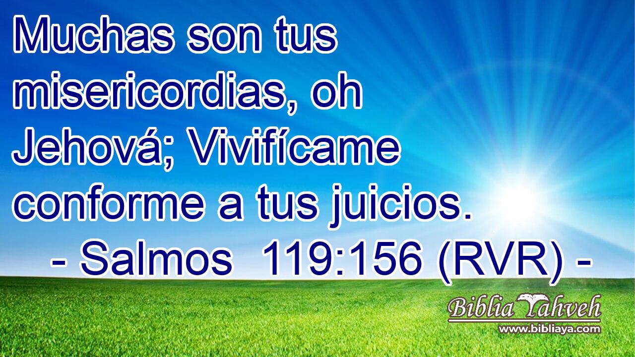 Muchas son tus misericordias, oh Jehová; Vivifícame conforme a tus juicios.