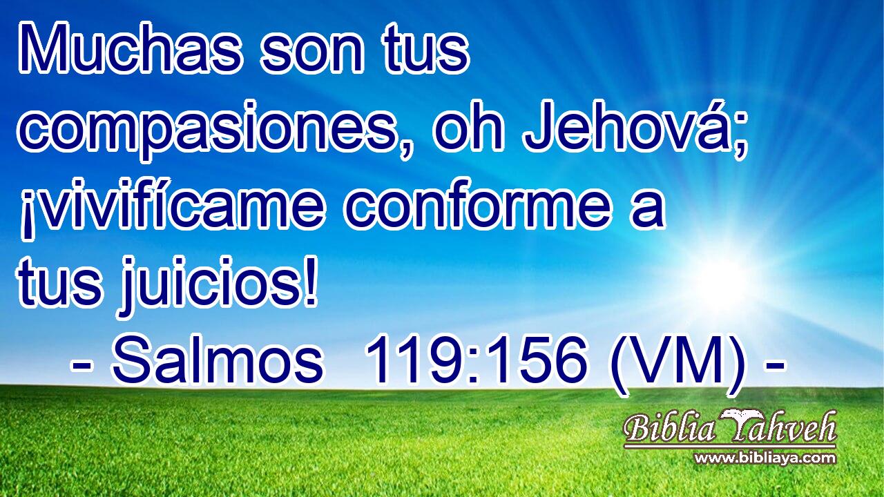  Muchas son tus compasiones, oh Jehová; ¡vivifícame conforme a tus juicios! 