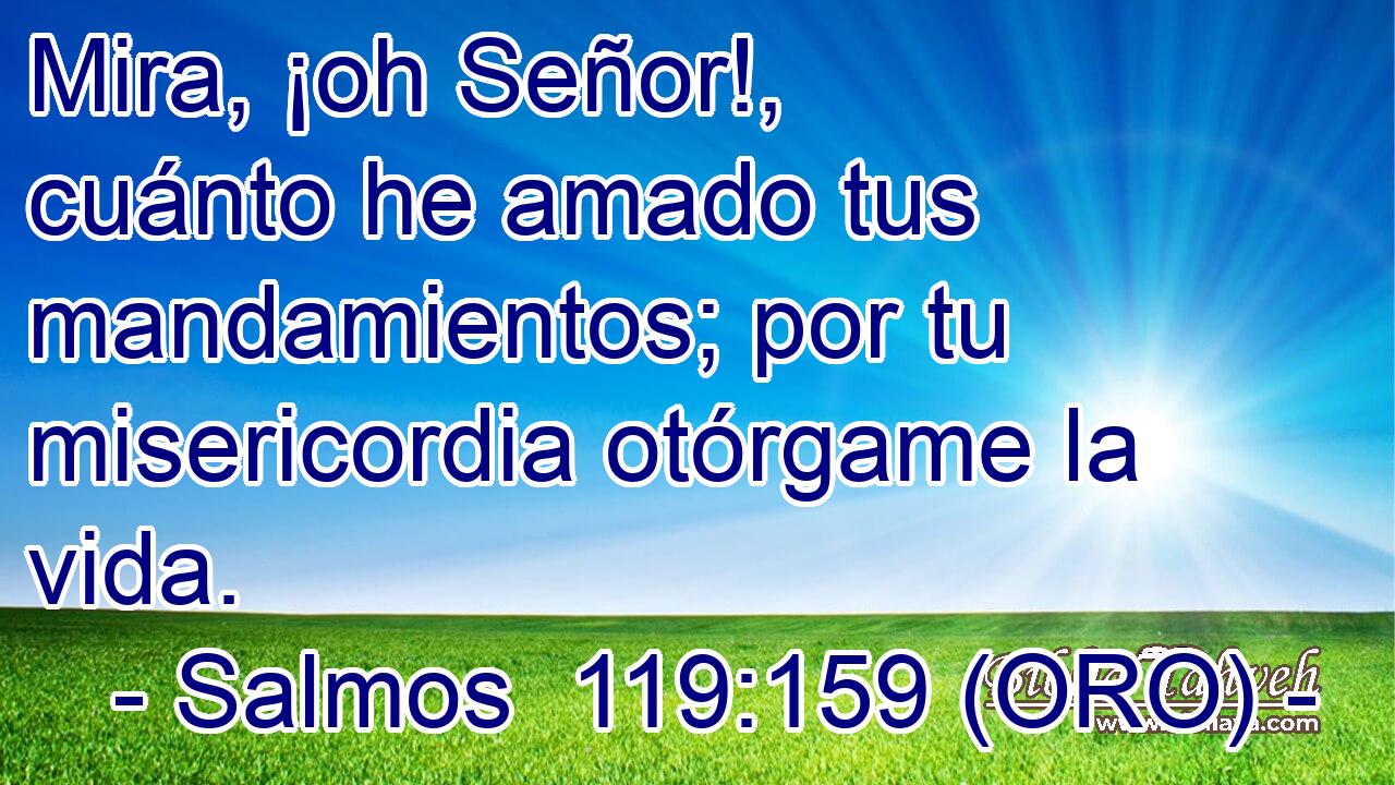  Mira, ¡oh Señor!, cuánto he amado tus mandamientos; por tu misericordia otórgame la vida. 