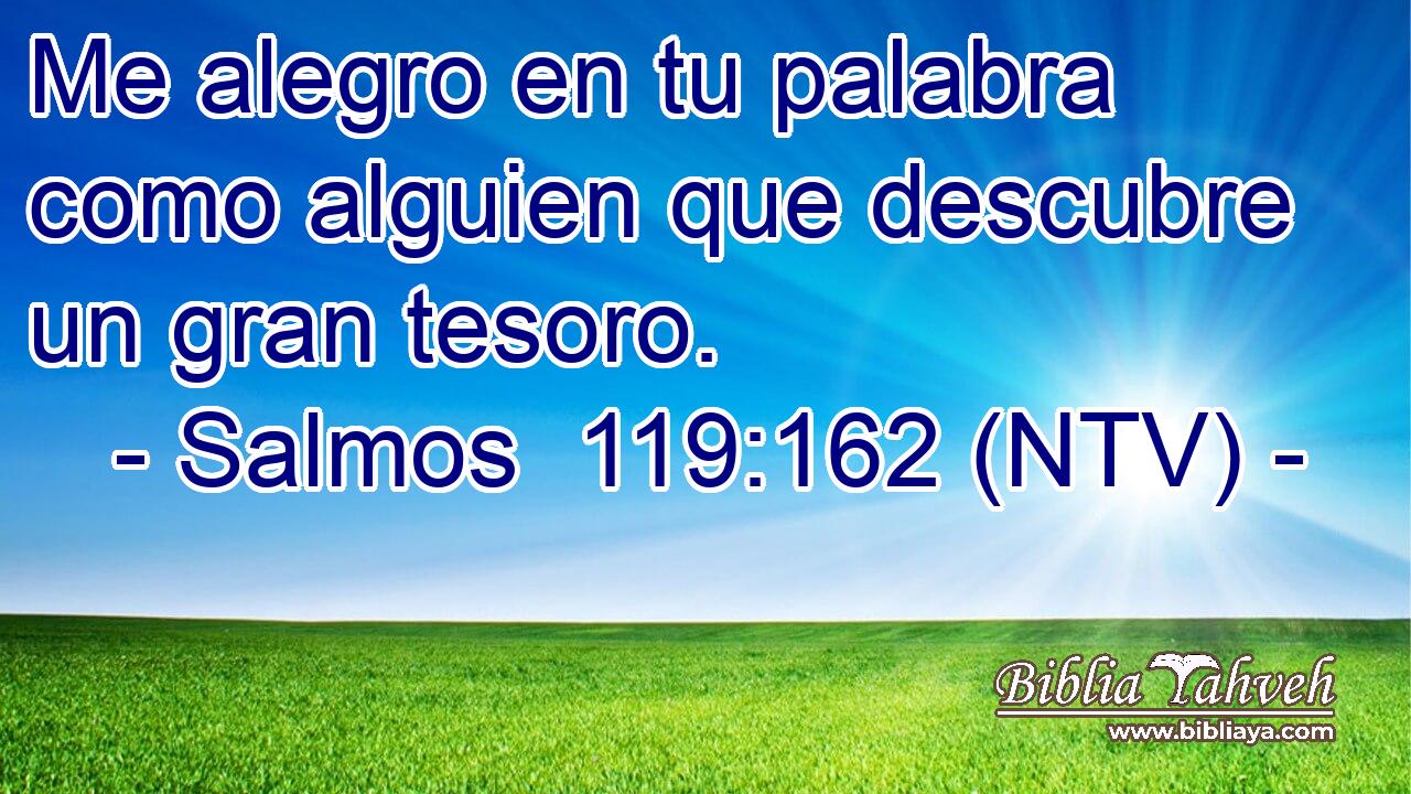 Me alegro en tu palabra como alguien que descubre un gran tesoro.