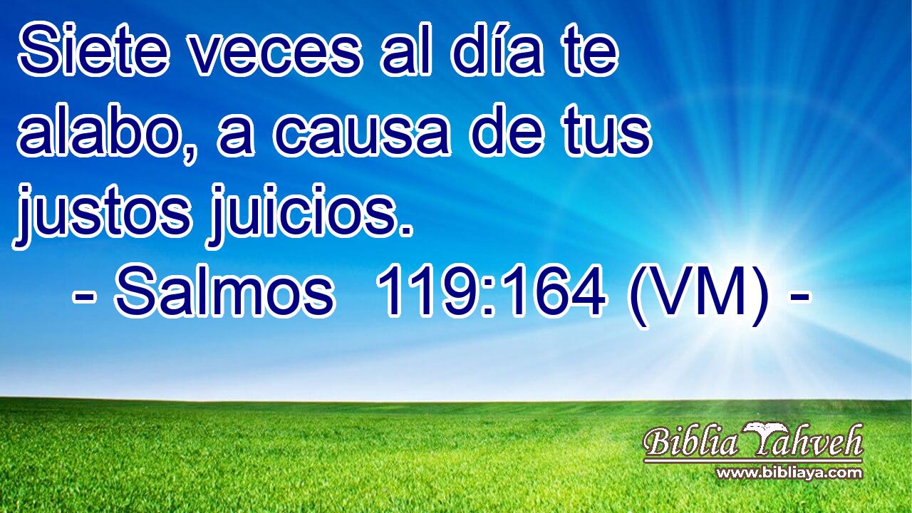  Siete veces al día te alabo, a causa de tus justos juicios. 