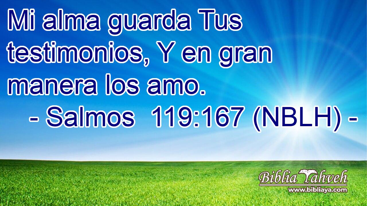  Mi alma guarda Tus testimonios, Y en gran manera los amo. 