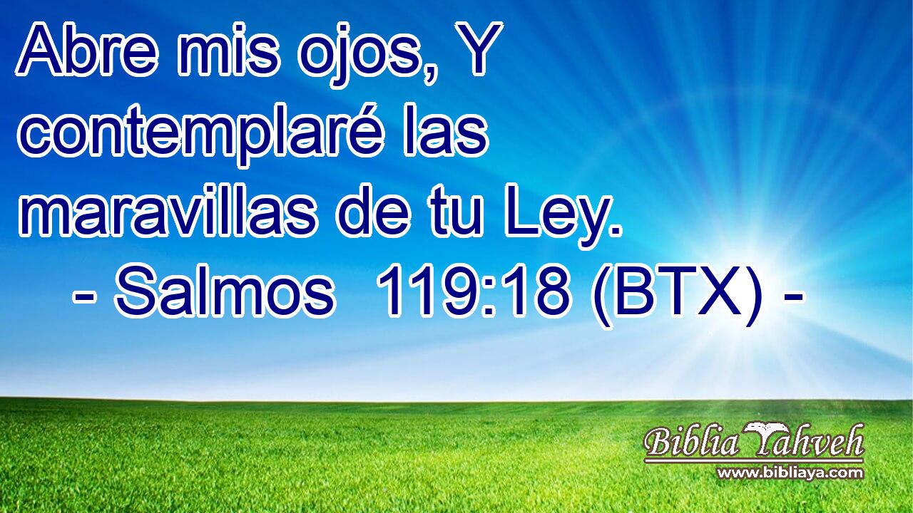 Abre mis ojos, Y contemplaré las maravillas de tu Ley.
