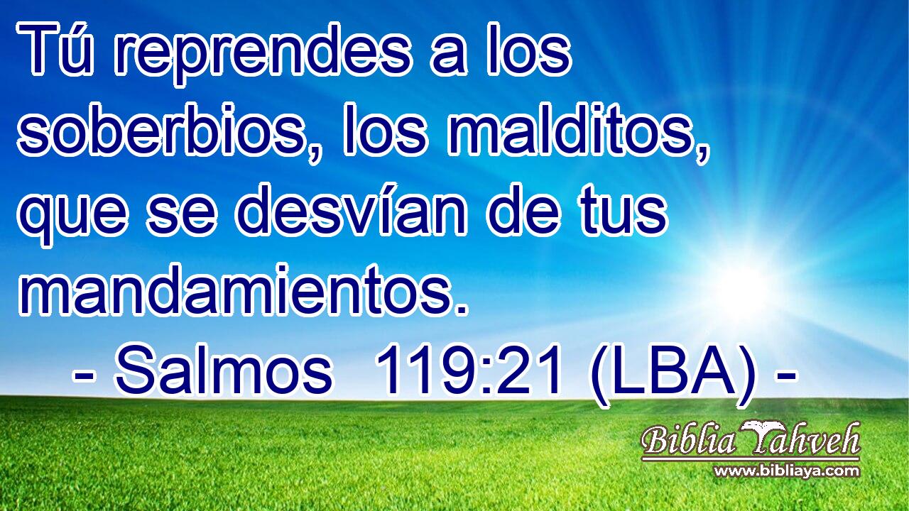 Tú reprendes a los soberbios, los malditos, que se desvían de tus mandamientos.