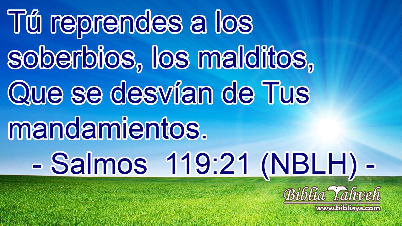 Tú reprendes a los soberbios, los malditos, Que se desvían de Tus mandamientos. 