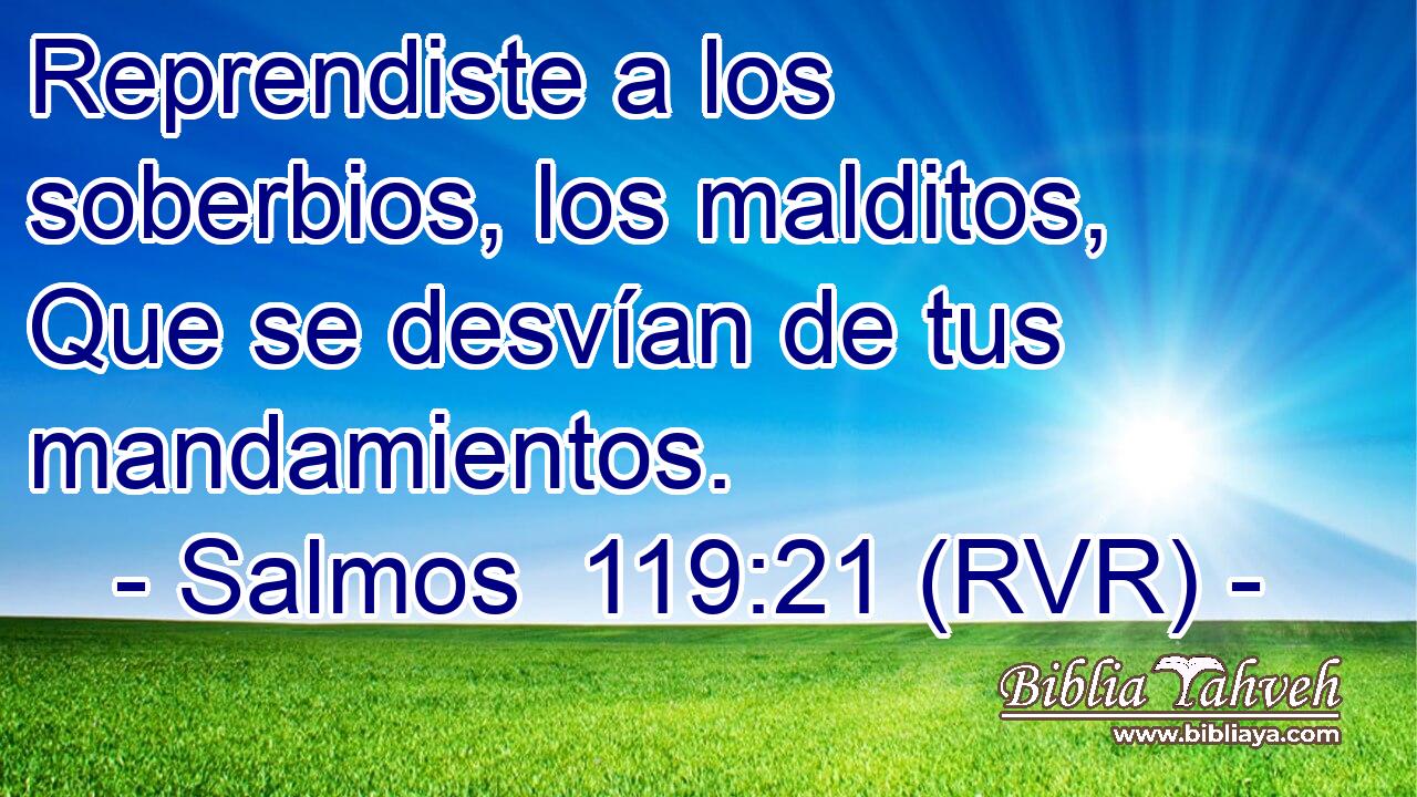 Reprendiste a los soberbios, los malditos, Que se desvían de tus mandamientos.