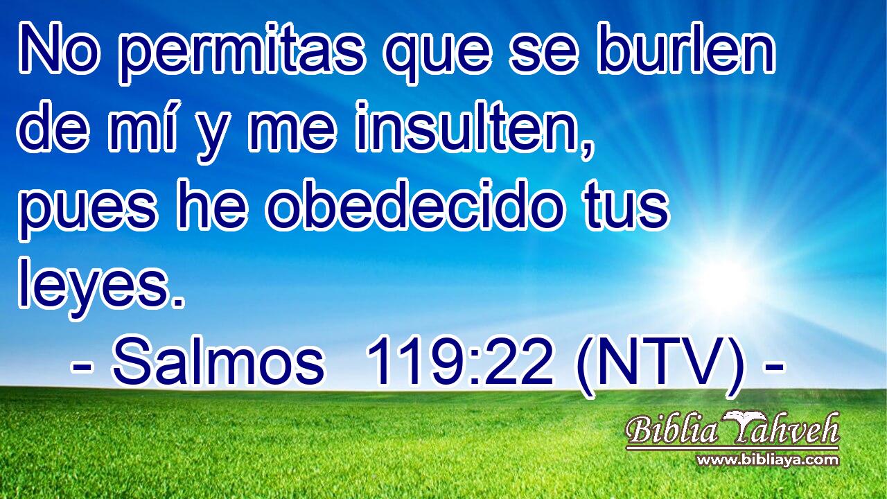 No permitas que se burlen de mí y me insulten, pues he obedecido tus leyes.