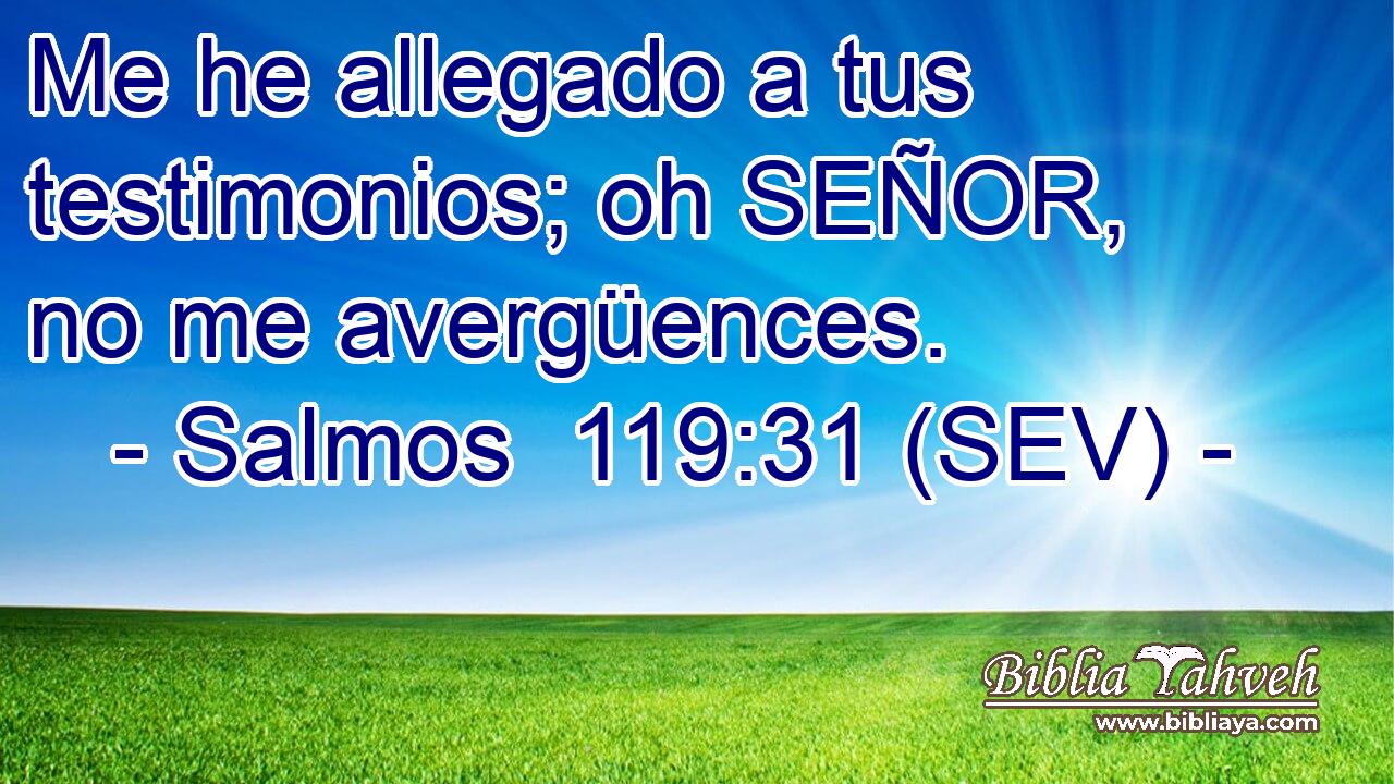 Me he allegado a tus testimonios; oh SEÑOR, no me avergüences.