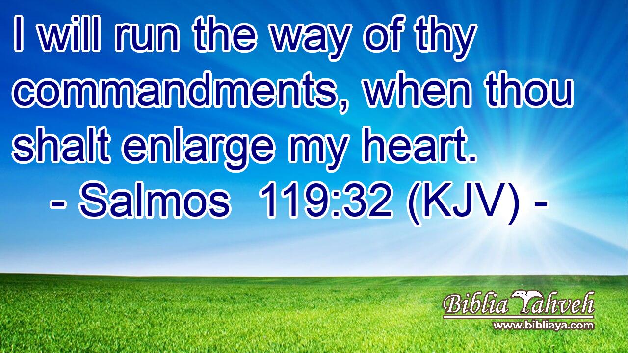 I will run the way of thy commandments, when thou shalt enlarge my heart.