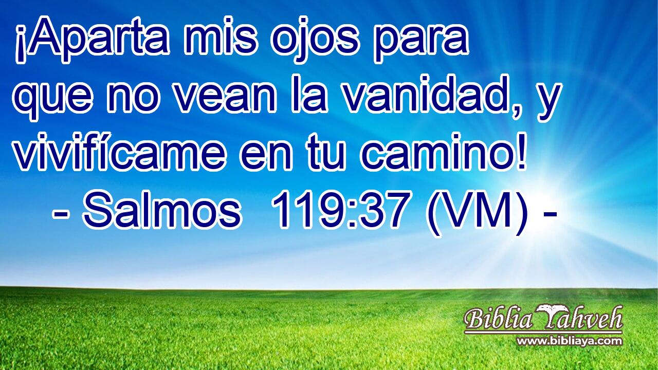  ¡Aparta mis ojos para que no vean la vanidad, y vivifícame en tu camino! 