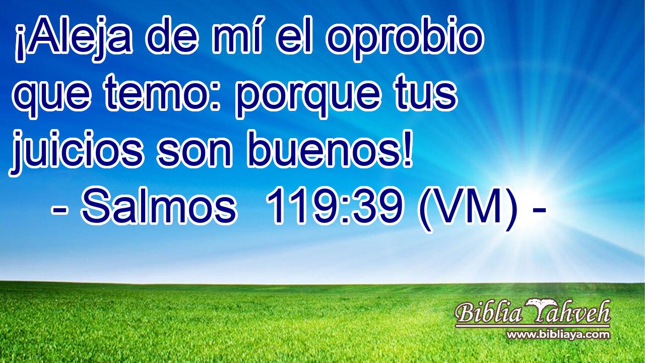  ¡Aleja de mí el oprobio que temo: porque tus juicios son buenos! 