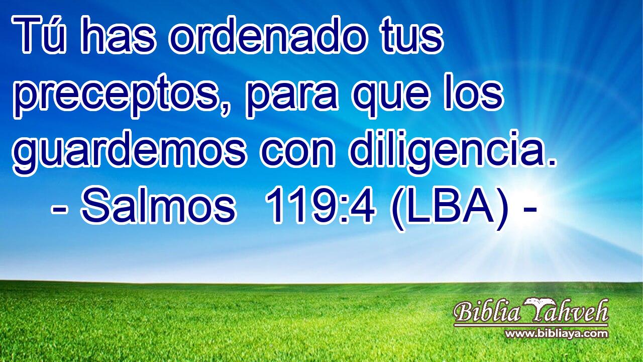 Tú has ordenado tus preceptos, para que los guardemos con diligencia.