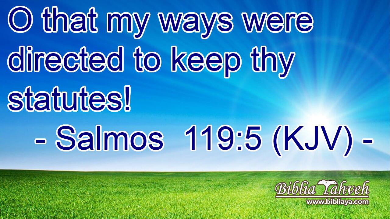 O that my ways were directed to keep thy statutes!