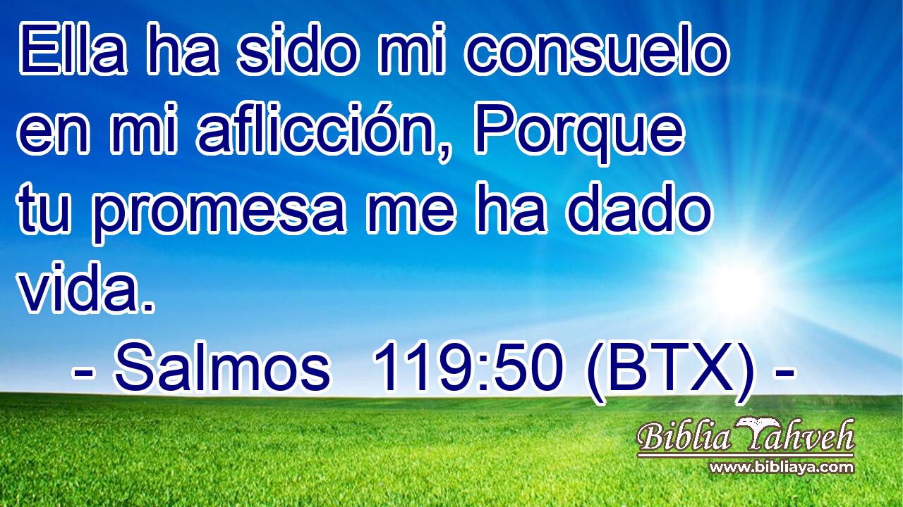 Ella ha sido mi consuelo en mi aflicción, Porque tu promesa me ha dado vida.