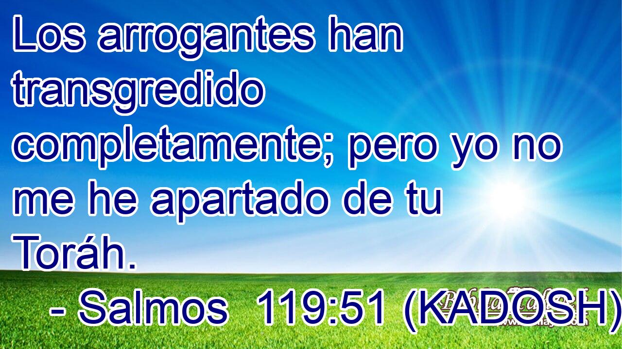  Los arrogantes han transgredido completamente; pero yo no me he apartado de tu Toráh. 