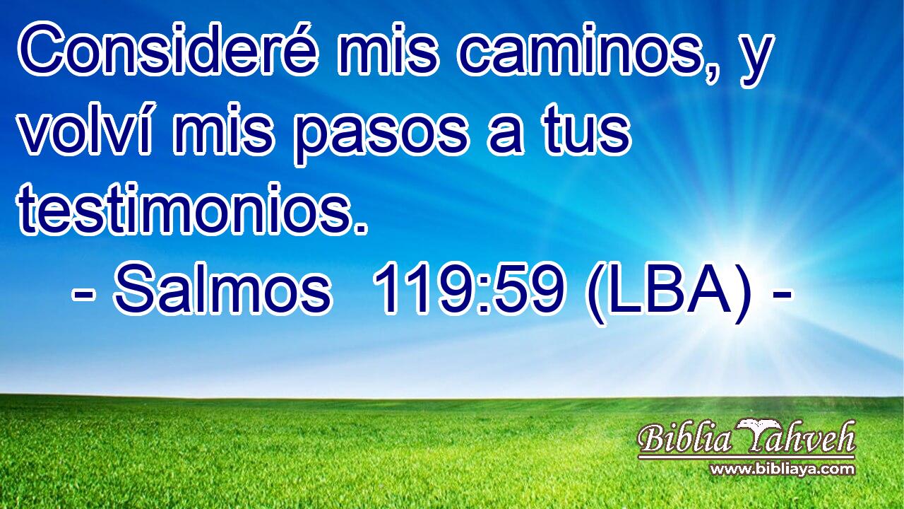 Consideré mis caminos, y volví mis pasos a tus testimonios.