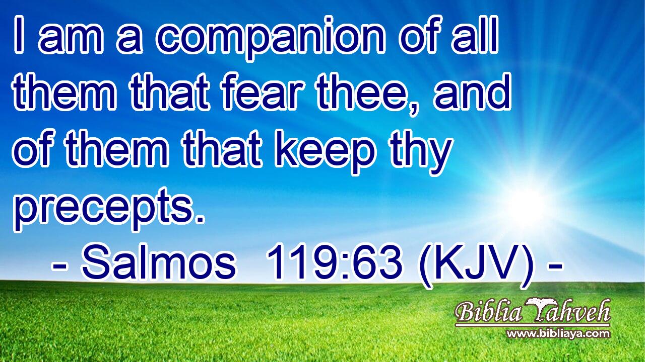 I am a companion of all them that fear thee, and of them that keep thy precepts.