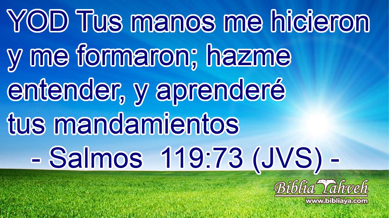 YOD Tus manos me hicieron y me formaron; hazme entender, y aprenderé tus mandamientos