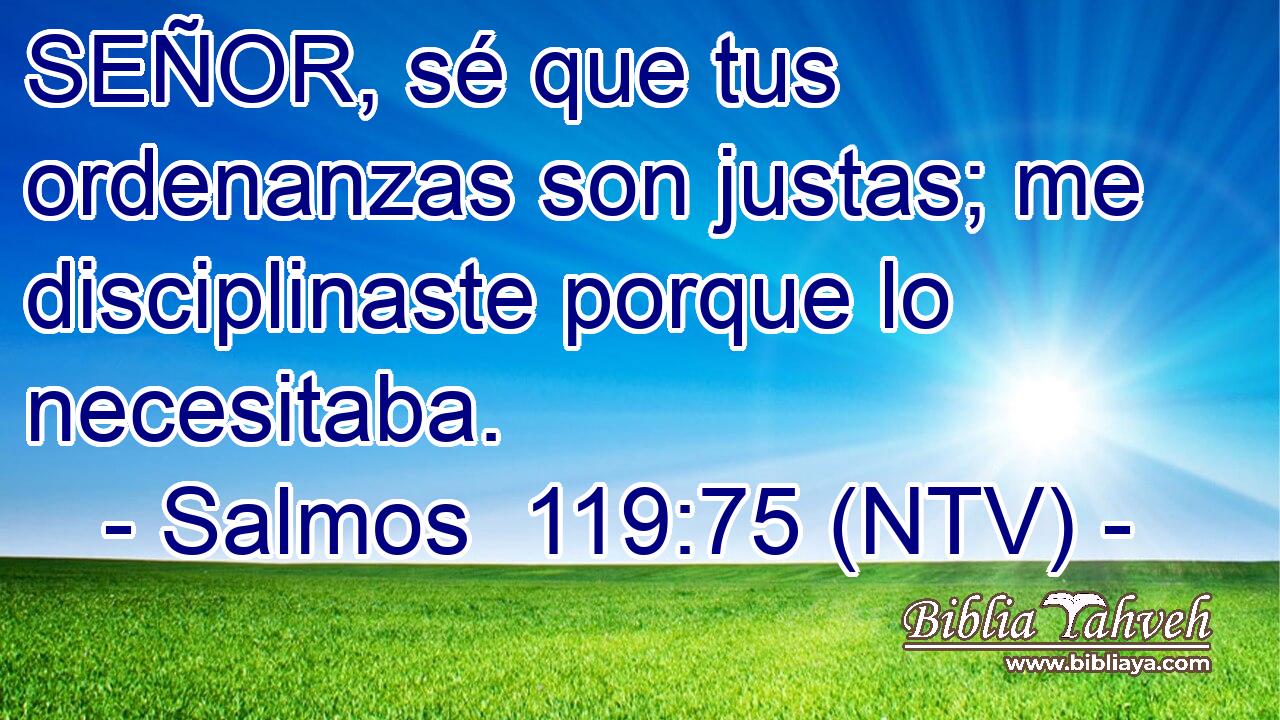 SEÑOR, sé que tus ordenanzas son justas; me disciplinaste porque lo necesitaba.