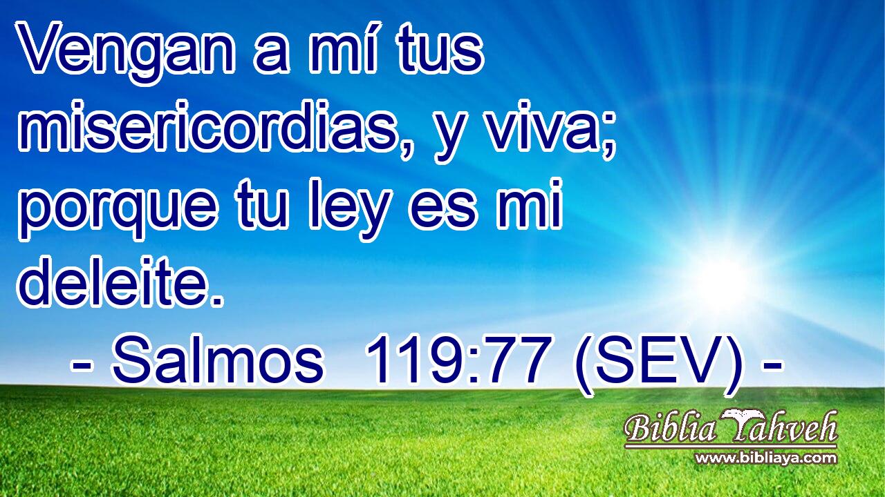 Vengan a mí tus misericordias, y viva; porque tu ley es mi deleite.