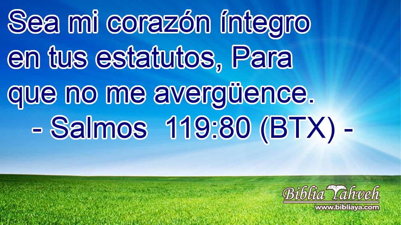 Sea mi corazón íntegro en tus estatutos, Para que no me avergüence.