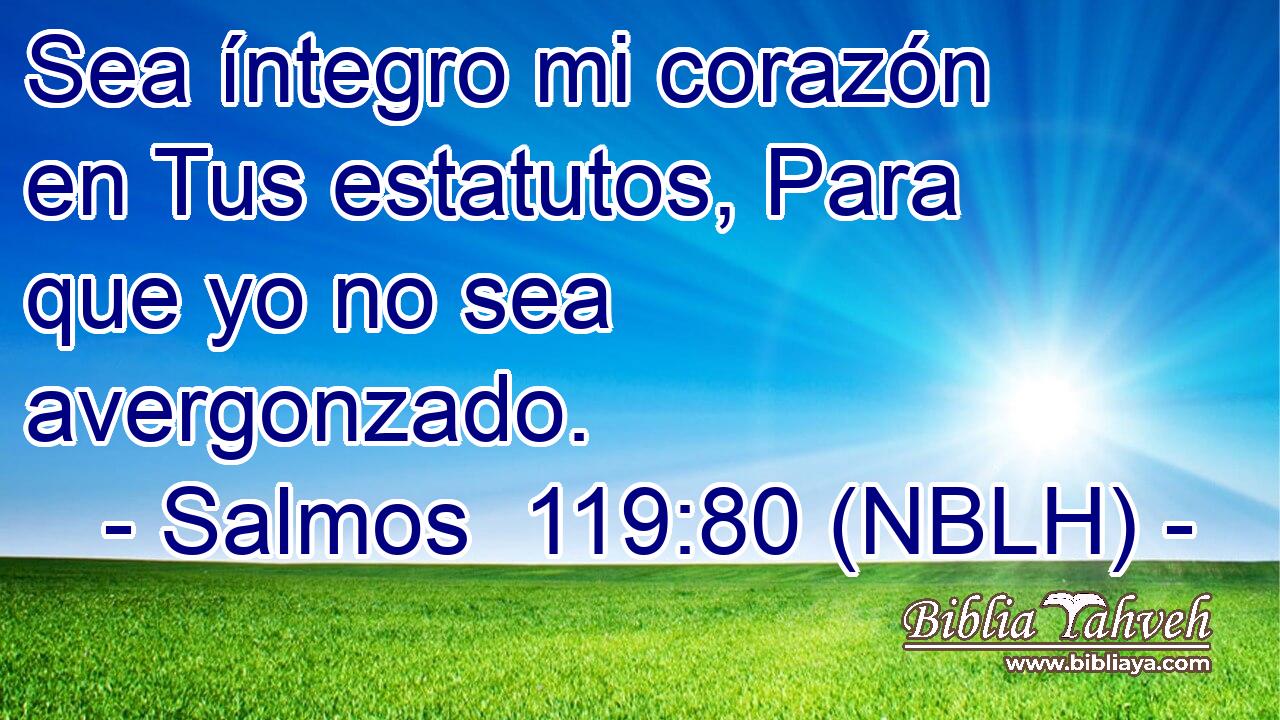  Sea íntegro mi corazón en Tus estatutos, Para que yo no sea avergonzado. 
